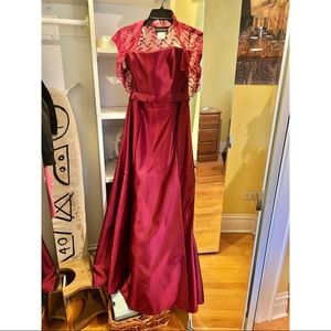 Maroon Strapless Dress